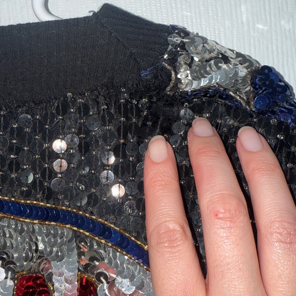 Vintage USA Olympics Atlanta 1996 Sequin Americana Style Zip Up Varsity Jacket - Picture 16 of 16